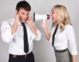 workplace bullying woman megaphone