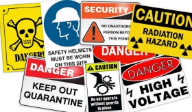workplace safety tips sign collage