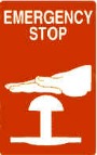 workplace safety tips emergency stop sign