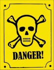 workplace safety tips sign skull